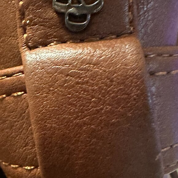 Sam & Libby Cognac Boots 8.5 Floral Buckle - Picture 7 of 13